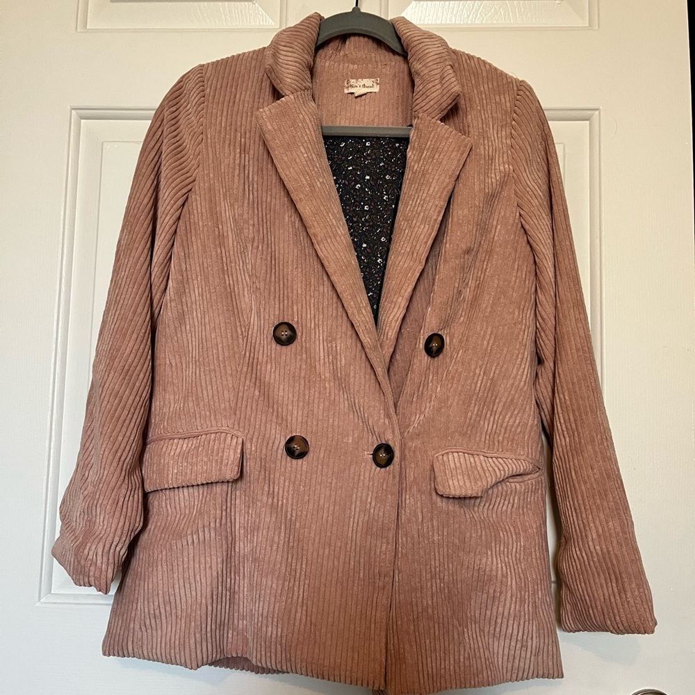 Pink Corduroy Jacket Size Small Worn Once